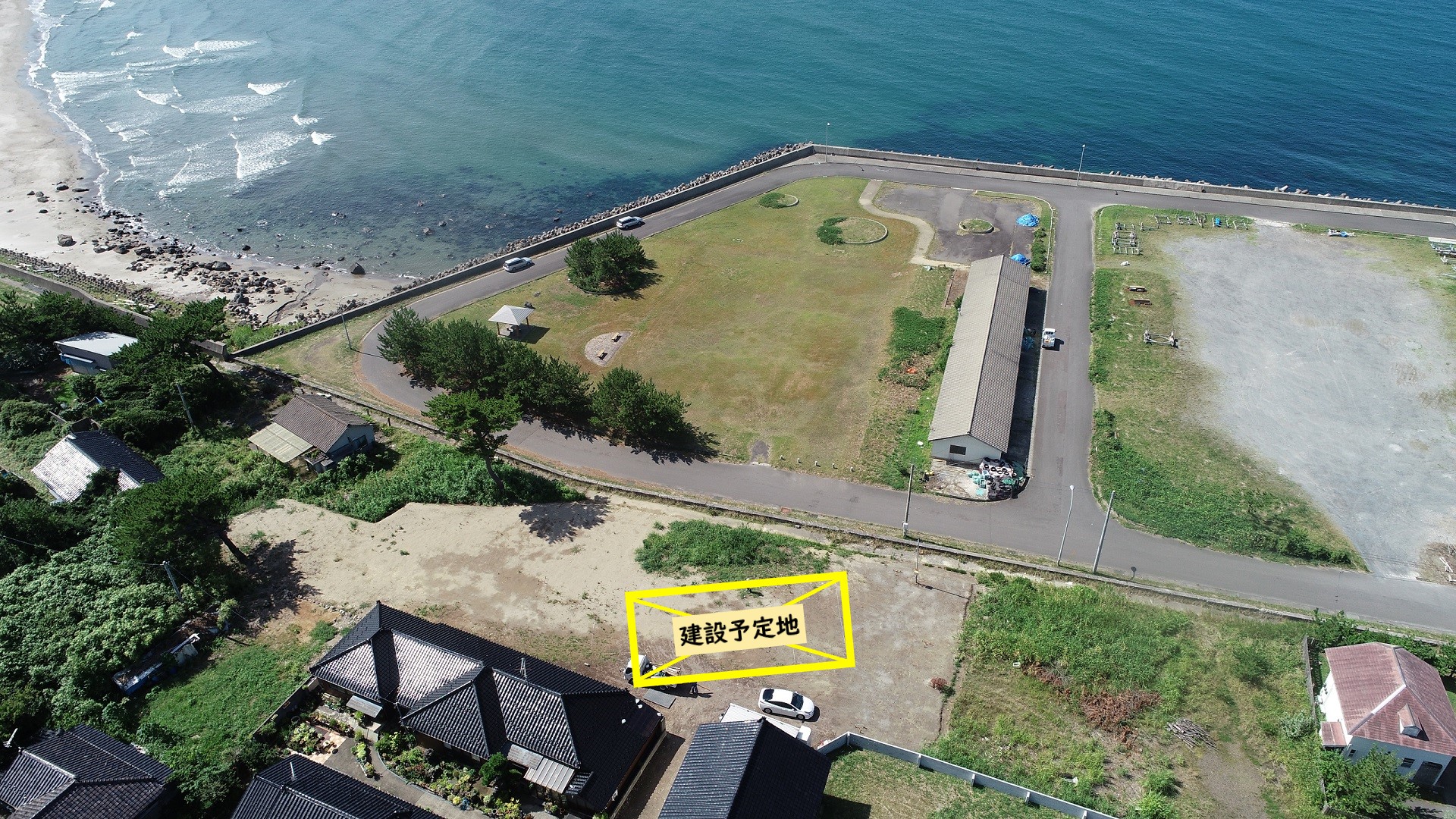 <b>象潟の建設地は絶景のオーシャンビュー</b>